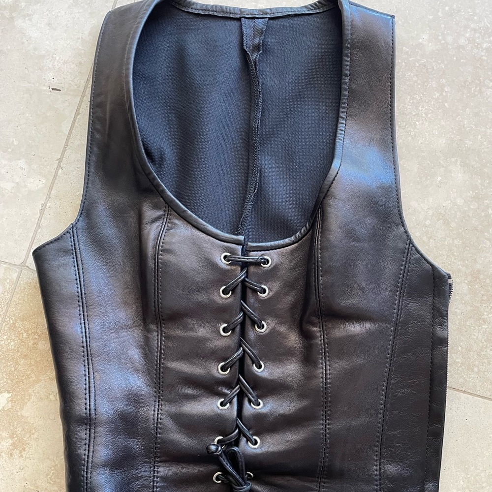Bebe leather vest